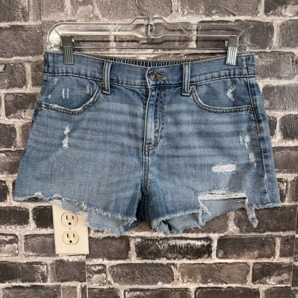 Aerie jean denim shorts distressed